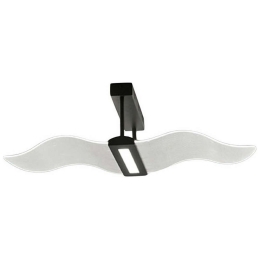 Φωτιστικό Οροφής - Πλαφονιέρα Fenice 3674-65-101 40W Led 70x40x18xcm Black Fabas Luce Μέταλλο, Μεθακρυλικό