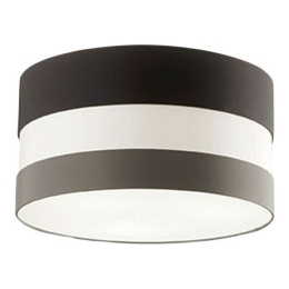 Φωτιστικό Οροφής - Πλαφονιέρα Arona 3698-65-360 2X60W E27 Φ55cm 33cm Dark Grey Fabas Luce Μέταλλο,Ύφασμα