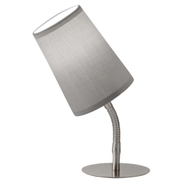 Φωτιστικό Επιτραπέζιο 6696 GR Εύκαμπτο 1XE14 40W Φ11cm 28cm Silver Perenz Μέταλλο