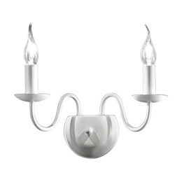 Φωτιστικό Τοίχου - Απλίκα 6266 B 2XE14 40W 33x20cm White Perenz Μέταλλο