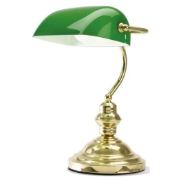 Φωτιστικό Γραφείου 4806 V 1XE14 40W Φ10cm 15x25cm Green-Gold Perenz