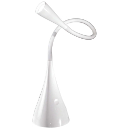 Φωτιστικό Γραφείου 5912 B Εύκαμπτο 3W Led Φ12cm 44x50cm White Perenz