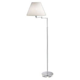 Φωτιστικό Δαπέδου 4018 CL Ρυθμιζόμενο 1XE27 60W Φ45cm 130-170cm Chrome Με Αμπαζούρ White Perenz Μέταλλο,Ύφασμα