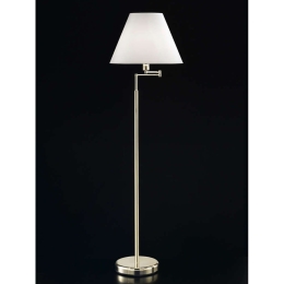 Φωτιστικό Δαπέδου 4018 OD Ρυθμιζόμενο 1XE27 60W Φ45cm 130-170cm Gold Με Αμπαζούρ White Perenz Μέταλλο,Ύφασμα