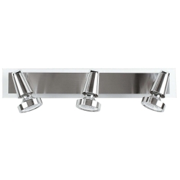 Φωτιστικό Οροφής - Σποτ Miami SPOT-MIAMI 03 Ρυθμιζόμενο 3xGU10 5W Led 46x12x7cm Nickel Intec Μέταλλο,Γυαλί