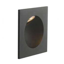 Φωτιστικό Τοίχου - Απλίκα Χωνευτή Onyx INC-ONYx-Q1 NERO 2W Led 9x9x4cm Black Intec