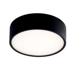 Πάνελ Klio LED-KLIO-R17 NER 22W Led 2000lm 4000K 16,8x5cm Black Intec Στρόγγυλο Αλουμίνιο