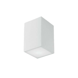 Φωτιστικό Οροφής - Πλαφονιέρα Living I-LIVING-PL14 1xE27 15W 14x14x16cm White Intec Plaster