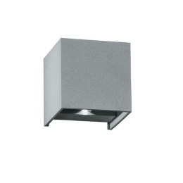 Φωτιστικό Τοίχου - Απλίκα Alfa LED-W-ALFA-10M GR 2x5W Led 4000K 10x10x10cm Grey Intec