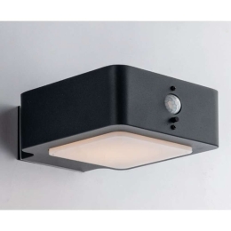 Φωτιστικό Τοίχου - Απλίκα Ted LED-TED-AP 5,5W Led Με Ηλιακό Πάνελ & Αισθητήρα 14,3x17,3x7,5cm Anthra