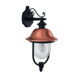 Φωτιστικό Τοίχου - Απλίκα Down Venezia LANT-VENEZIA-AP1B 1xE27 60W 29x25x52,5cm Black-Copper Intec