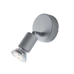 Φωτιστικό Οροφής - Σποτ Cooper SPOT-COOPER-1 Ρυθμιζόμενο 1xGU10 5W Led 14x8cm Silver Intec Μέταλλο