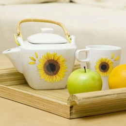Αυτοκόλλητα Τοίχου Βινυλίου Sunflowers 59605 45x35cm Yellow Ango Βινύλιο