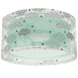 Φωτιστικό Οροφής-Πλαφονιέρα Clouds 41416 H 33x16,5cm 2xE27 Green Ango