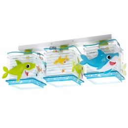 Φωτιστικό Οροφής-Ράγα Little Shark 63473 20,5x50x14cm 3xE27 Multi Ango