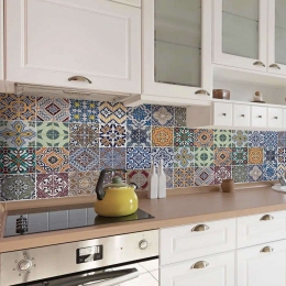 Αυτοκόλλητο Κάλυμμα Προστασίας Τοίχου Azulejos 67324 180x45x0,05cm Multi Ango Pet