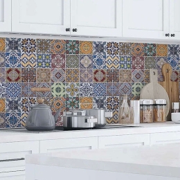 Αυτοκόλλητο Κάλυμμα Προστασίας Τοίχου Azulejos 67602 240x60x0,05cm Multi Ango Pet