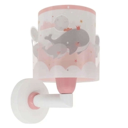 Φωτιστικό Τοίχου - Απλίκα Whale Dreams 61179S 16x16x22cm 1xE27 Pink-Multi Ango