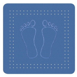Αντιολισθητικό Ντουζιέρας Foot 4388 Blue Kleine Wolke 55Χ55 Καουτσούκ