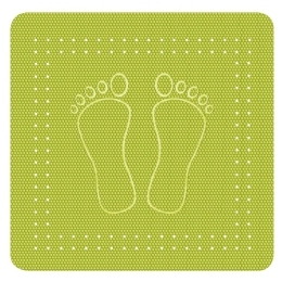 Αντιολισθητικό Ντουζιέρας Foot 4388 Kiwi Green Kleine Wolke 55Χ55 Καουτσούκ