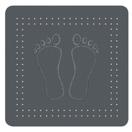 Αντιολισθητικό Ντουζιέρας Foot 4388 Dark Grey Kleine Wolke 55Χ55 Καουτσούκ