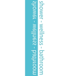 Διακοσμητικά Αυτοκόλλητα Shower 1901 23x68cm Turquoise Kleine Wolke Πλαστικό