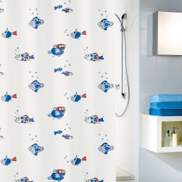 Κουρτίνα Μπάνιου FReddy 5162 Blue Kleine Wolke 180Πx200Υ 180x200cm PEVA