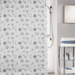 Κουρτίνα Μπάνιου Shell 5938 Blue Kleine Wolke 180Πx200Υ 180x200cm PEVA
