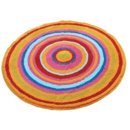 Πατάκι Μπάνιου Mandala 9105 Round Multicolor Kleine Wolke Φ100 Acrylic