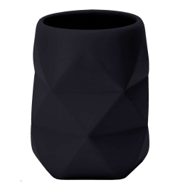 Ποτήρι Οδοντόβουρτσας Crackle 8430 8x10cm Black Kleine Wolke Πολυρεσίνη