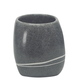 Ποτήρι Οδοντόβουρτσας Stones 5080 Dark Grey Kleine Wolke Πολυρεσίνη