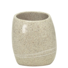 Ποτήρι Οδοντόβουρτσας Stones 5080 Sand Beige Kleine Wolke Πολυρεσίνη