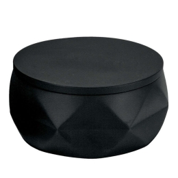 Βάζο Για Βαμβάκι Crackle Jar 8046 10,5x6,0cm Black Kleine Wolke Πολυρεσίνη