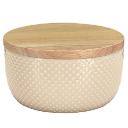 Βάζο Για Βαμβάκι Dotty 8030 13,3x8,5cm Sandbeige Kleine Wolke Πηλός
