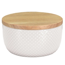 Βάζο Για Βαμβάκι Dotty 8030 13,3x8,5cm White Kleine Wolke Πηλός