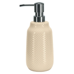 Δοχείο Κρεμοσάπουνου Dotty 8030 8x20cm Sandbeige Kleine Wolke Πηλός