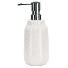 Δοχείο Κρεμοσάπουνου Dotty 8030 8x20cm White Kleine Wolke Πηλός