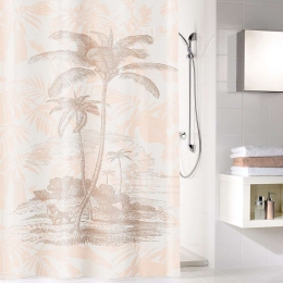 Κουρτίνα Μπάνιου Exotic 5964 Sandbeige Kleine Wolke 180Πx200Υ 180x200cm Πολυέστερ