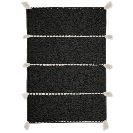 Πατάκι Μπάνιου Travis Black Kleine Wolke 80x140 100% Βαμβάκι