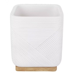 Ποτηροθήκη Crossover 8x9,7cm White Kleine Wolke Polyresin, Bamboo