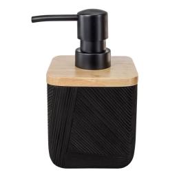 Δοχείο Κρεμοσάπουνου Crossover 7,8x15cm Black Kleine Wolke Polyresin, Bamboo