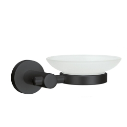 Σαπουνοθήκη Επιτοίχια Apollo Nero 13,4x5,2x11,4 cm Black Kleine Wolke Αλουμίνιο,Γυαλί