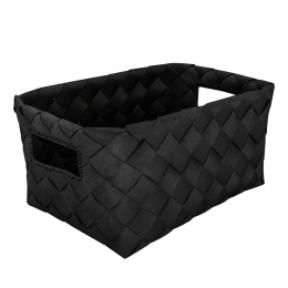 Καλάθι Αποθήκευσης Aspera M 18,5x12x28cm Black Kleine Wolke Πολυαιθυλένιο