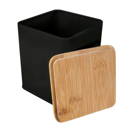 Κουτί Αποθήκευσης Cassone M 11x14cm Black Kleine Wolke Μέταλλο,Bamboo