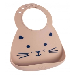 Σαλιάρα Σιλικόνης Cat Beige Make My Day Σιλικόνη