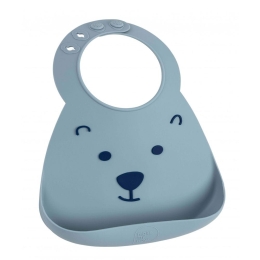 Σαλιάρα Σιλικόνης Bear Grey Make My Day Σιλικόνη