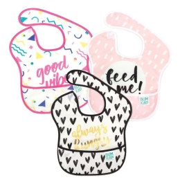 Σαλιάρες Superbib Girl Quotes (Σετ 3τμχ) 25x22,8cm Multi Bumkins Πολυέστερ