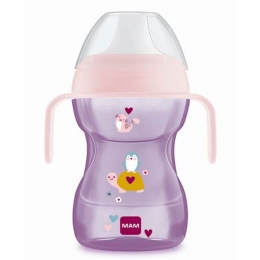 Ποτηράκι Με Χερούλια Fun to Drink Cup Better Together 461G 270ml 8+ Μηνών Pink Mam 270ml Σιλικόνη,Πλαστικό
