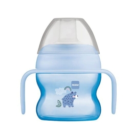 Ποτηράκι Με Χερούλια Starter Cup 462B 150ml 4+ Μηνών Blue Mam 150ml Σιλικόνη,Πλαστικό