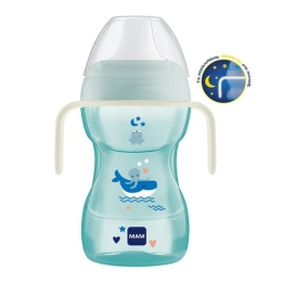 Ποτηράκι Με Χερούλια Fun to Drink Cup Night 463B 270ml 8+ Μηνών Blue Mam 270ml Πλαστικό